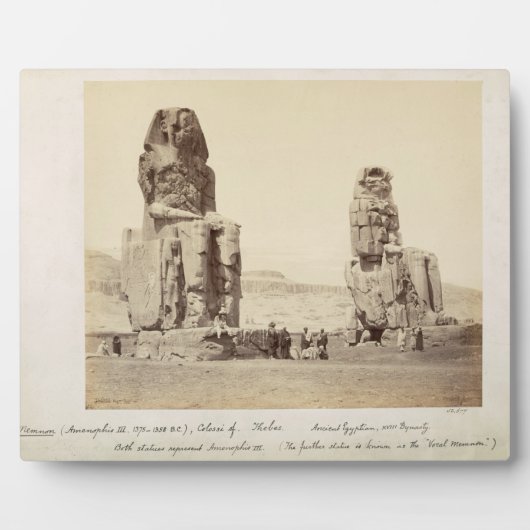 De Colossi van Memnon, beelden van Amenhotep III, Fotoplaat (Voorkant)