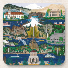 De Columbia River Gorge vieren Bier Onderzetter