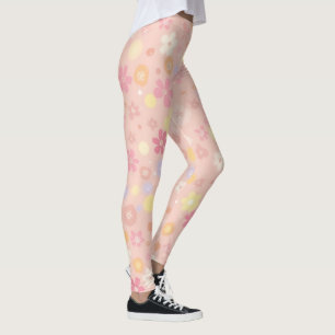 De combinatie van roze en bloemen is prachtig. leggings