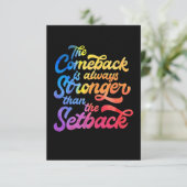 De Comeback is altijd sterker dan de Setback Kaart (Staand voorkant)