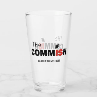 De Commish Custom 16 oz Pint Bierglas Glas