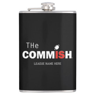 De Commish Custom Flask Leaguernaam toevoegen Heupfles