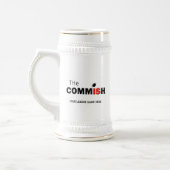 De Commish Stein Fantasy Football Custom Naam toev Bierpul (Links)