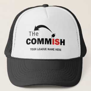 De Commish Trucker Hoed Custom Voeg League Naam Pet
