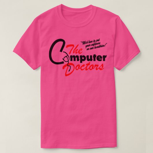 De computer Dokters computer T-shirt (Design voorkant)