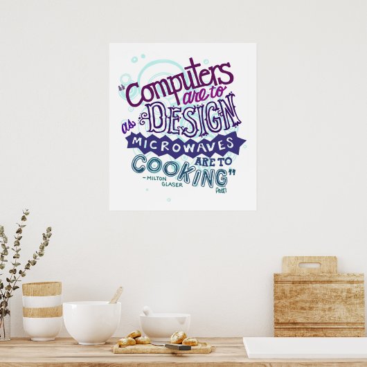 De computer moet ontwerpen... poster (Keuken)
