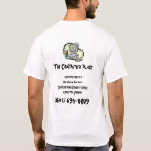 De computer plaatst T-shirt (Achterkant)