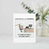 De computer van Angry Programmer Briefkaart (Staand voorkant)