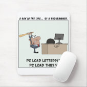 De computer van Angry Programmer Muismat (Met muis)