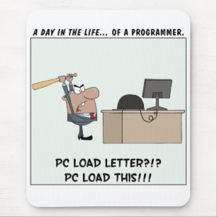 De computer van Angry Programmer Muismat