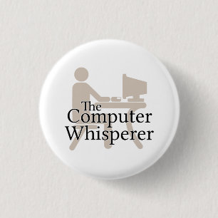 De computer Whisperer Ronde Button 3,2 Cm