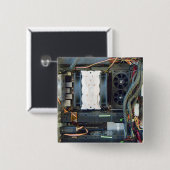 De computerapparatuur vierkante button 5,1 cm (Voorkant /achterkant)
