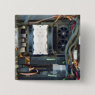De computerapparatuur vierkante button 5,1 cm