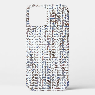 De conceptuele achtergrond verlaat tekeningspatroo iPhone 12 hoesje