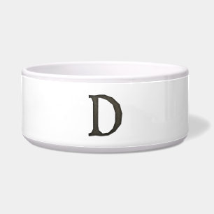 De concrete Brief D van het Monogram Voerbakje