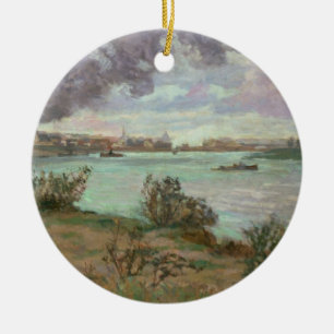 De conferentie van de Seine en de Marne in Ivry Keramisch Ornament