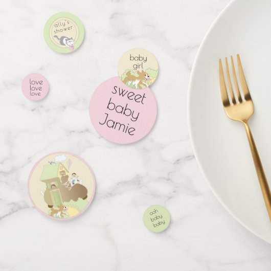 De Confetti van het baby shower bouwt een Biblioth (Groep)