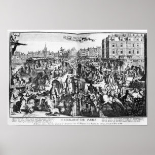 De congestie in Parijs Poster