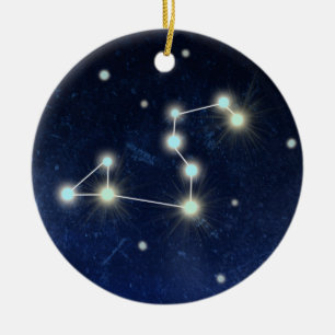 De Constellatie Blauwe Douane van de Leeuw Keramisch Ornament