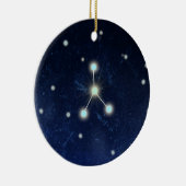 De Constellatie van kanker | Naam van de Douane Keramisch Ornament (Rechts)