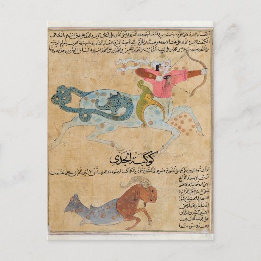 De constellaties van Sagittarius en Briefkaart (Voorkant)