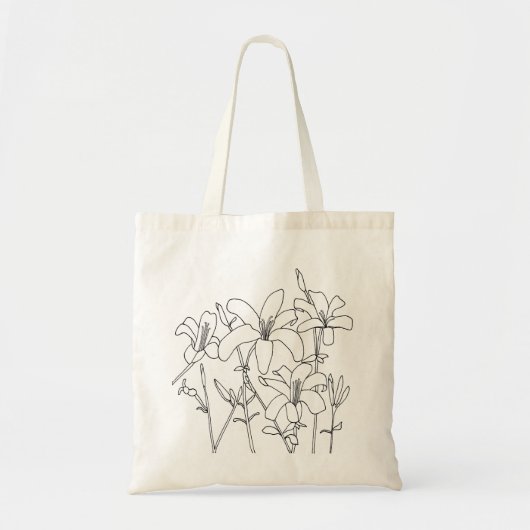 De contouren van Lily van het overzicht drijft Aan Tote Bag (Voorkant)