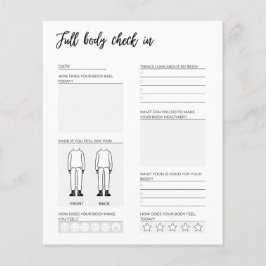 De controle van het lichaam in dagboekpagina