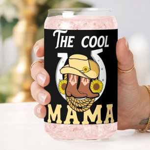 De Cool Mama Westerse Moederdag Uniek Blikvorm Glas