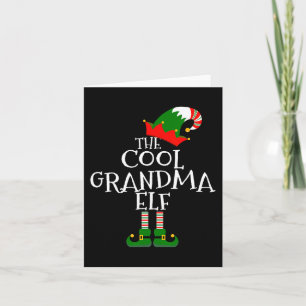 De Coole Oma Elf Cadeau Matching Familie Groep Ker Kaart