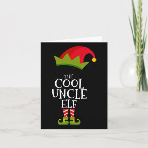 De Coole Oom Elf Bijpassende Familie Groep Geschen Kaart