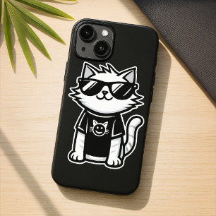 De coolste kat ter wereld met een zwarte zonnebril iPhone 16 hoesje