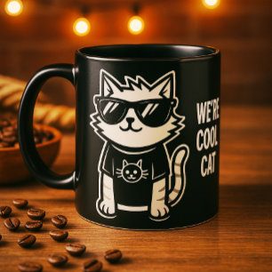 De coolste kat ter wereld met een zwarte zonnebril mok