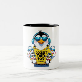 De coolste papa ooit – Penguin Tweekleurige Koffiemok