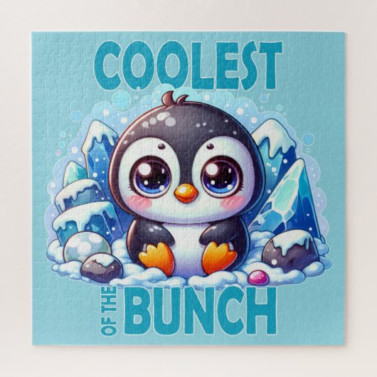 De coolste van de Bunch Pun Schattigee baby Pengui Legpuzzel (Verticaal)