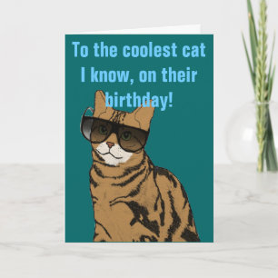 De coolste verjaardag van de kat kaart