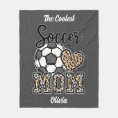 "De coolste Voetbal Moeder" Aangepast ontwerp Fleece Deken (Voorkant)