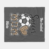 "De coolste Voetbal Moeder" Aangepast ontwerp Fleece Deken (Voorkant (Horizontaal))