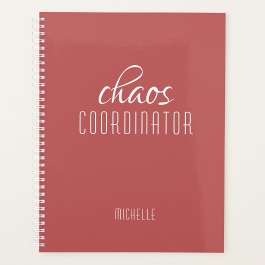 De Coördinator van Chaos Persoonlijke Naam Planner (Voorkant)