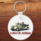 De Copper City brandweerwagen Sleutelhanger (Voorkant)