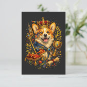 De Corgi Koning Bedankkaart (Staand voorkant)