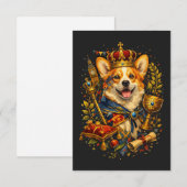 De Corgi Koning Bedankkaart (Voorkant / Achterkant)
