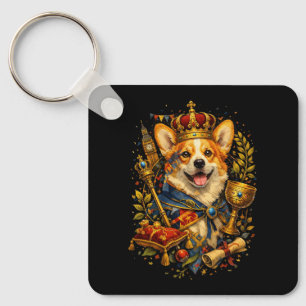 De Corgi Koning Sleutelhanger