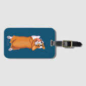 De Corgi Sploot Bagagelabel (Voorkant (horizontaal))