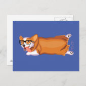 De Corgi Sploot Briefkaart (Voorkant / Achterkant)