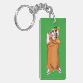 De Corgi Sploot Sleutelhanger (Voorkant Links)