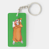 De Corgi Sploot Sleutelhanger (achterkant)