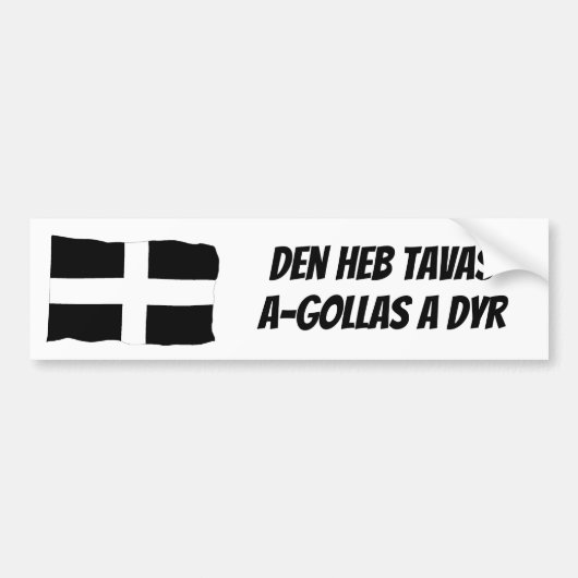 De Cornish Language Bumpersticker beschermen (Voorkant)