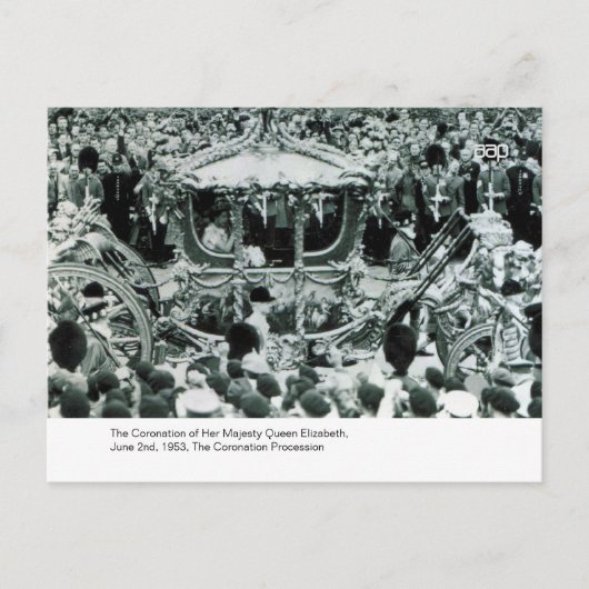 De coronatie van H.M. Queen Elizabeth Briefkaart (Voorkant)
