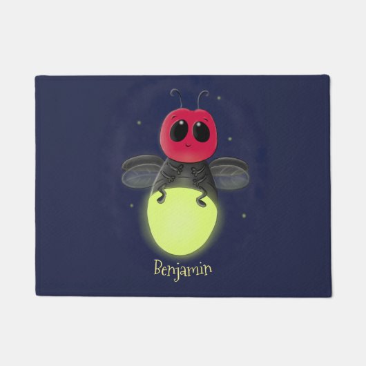 De correcte bliksemschicht insect de firefly illus deurmat (Voorkant)