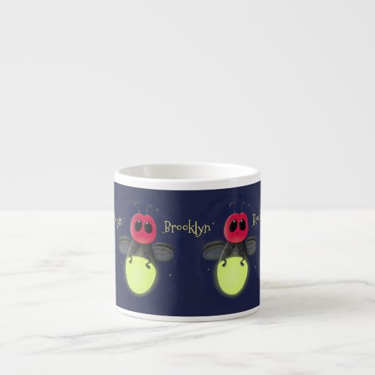 De correcte bliksemschicht insect de firefly illus espresso kop (Voorkant)